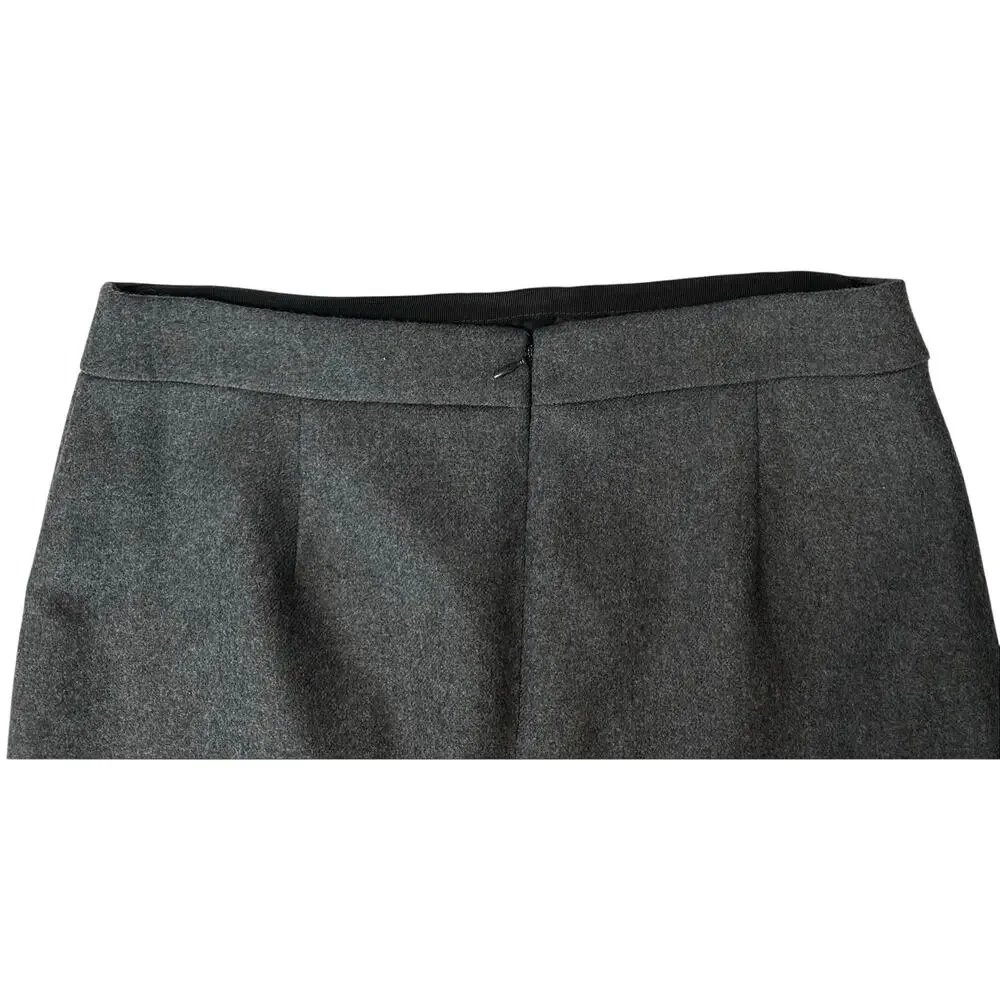 J. Crew Double Serge Pure Wool No 2 Pencil Skirt Gray 47314 Size 6